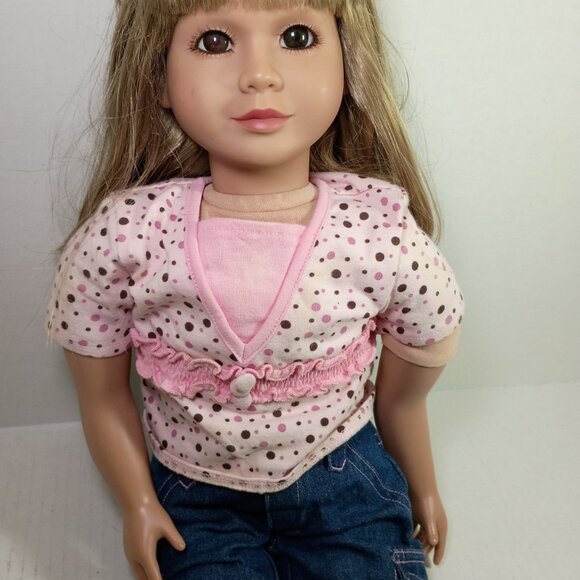 Vintage My Twinn Doll 23" Realistic Blonde Hair Brown Eyes Posable With Outfit - Picture 2 of 6